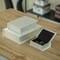 Vintiquewise White Velvet Vintage Storage Wooden Antique Classic Decorative Book Box Holder, PK 3 QI004265.WT-M - alternate 4